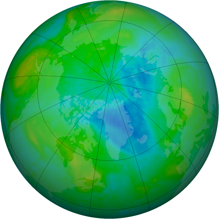 Arctic ozone map for 28 August 2003